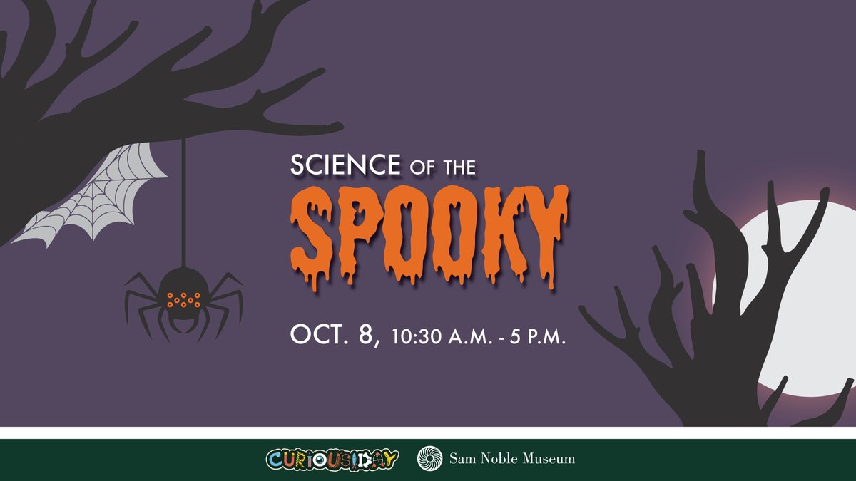 Join us from 10:30 a.m. to 5 p.m. this Saturday as we uncover the science behind the spooky! Travel through our web maze and play the spider toss game, uncover the mystery behind animal skeletons and more!
