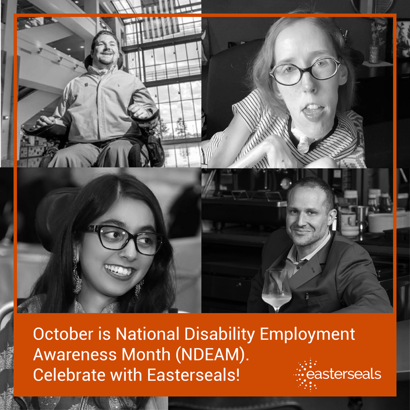 EastersealsCSEO's tweet photo. This #NDEAM, Easterseals is highlighting many diverse careers, personal experiences and overall remarkable talent across the disability community. Follow along and share your own stories!
#NDEAM #disabilityemployment #inclusionworks https://t.co/F7XgUAzGqH