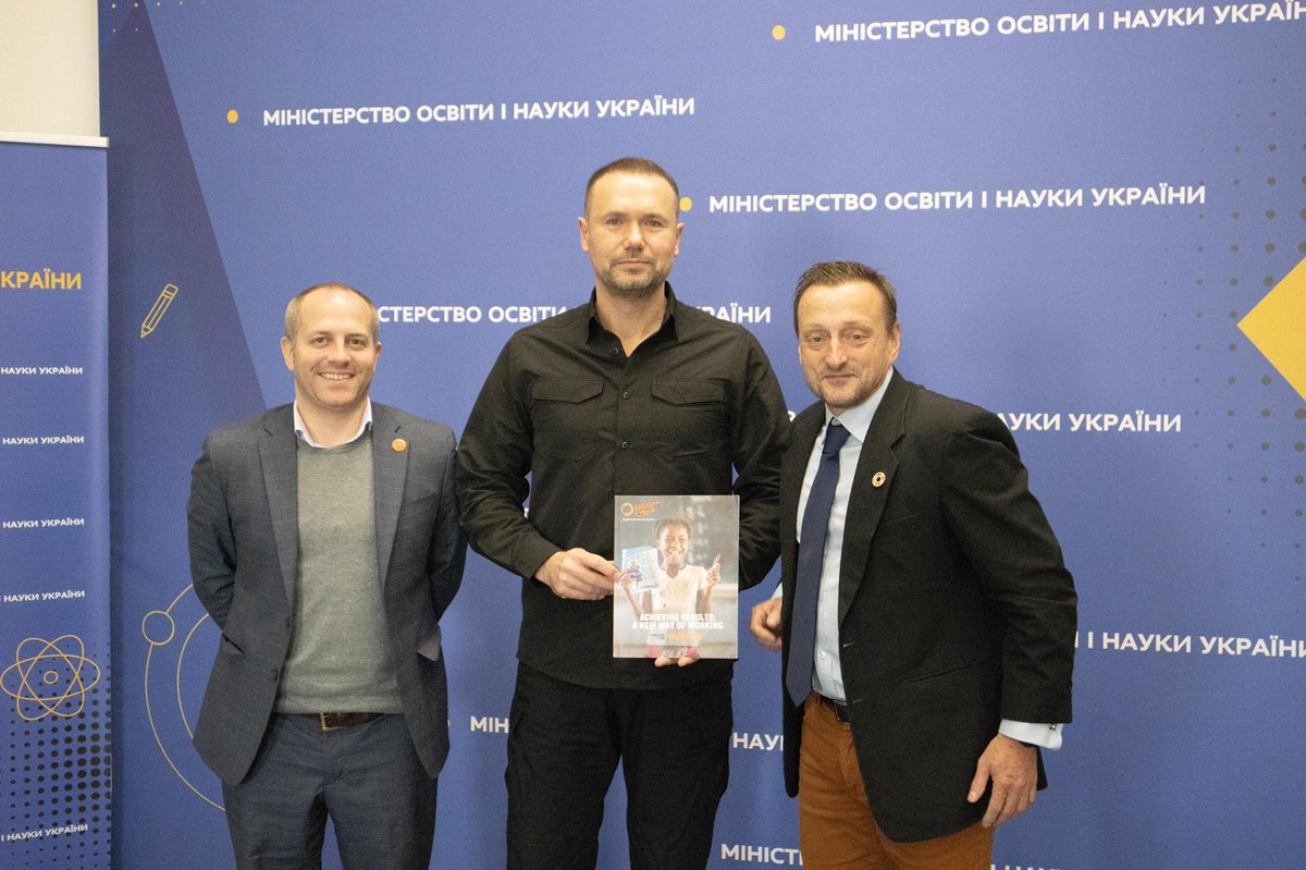 EduCannotWait's tweet photo. Productive meeting during #ECW's mission to #Ukraine🇺🇦 with @Mon_Ukraine in Kyiv and ECW's @GrahamALang + @EddieDutton

#ECW is working closely w/ministry to ensure crisis-affected children &amp; adolescents in the country can continue accessing safe, inclusive &amp; quality #education! https://t.co/6IeQD2e23v