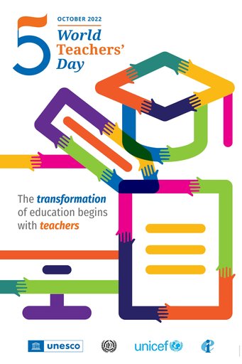 kwaranow_'s tweet photo. The theme for this year’s celebration is "The Transformation of Education begins with Teachers"

#WorldTeachersDay https://t.co/5MmmACDe5R