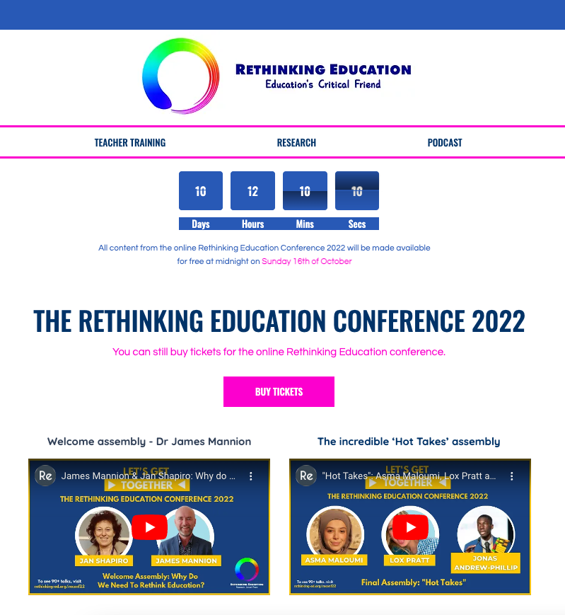 RethinkingJames's tweet photo. The online #reconf22 website is now (finally) live - WOOHOO!
https://t.co/whY2lPATz0
You can access it for £3 here - all proceeds go to educational charities. So far we have donated £2407.
All content will be made publicly available on 17/10 (1 month after the F2F conference) https://t.co/jMowV3BOsi