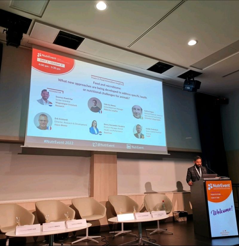 Very enjoyable experience to be invited to be part of @NutrEvent session on feed and the microbiome. Great to discuss the important role of microbial research in improving our animal production systems