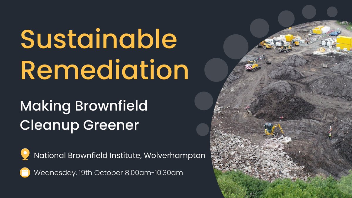 ATGgroup's tweet photo. We only have a few places left on our FREE Breakfast Seminar - Sustainable Remediation: Making Brownfield Cleanup Greener. 💚🌍

📍  𝗡𝗮𝘁𝗶𝗼𝗻𝗮𝗹 𝗕𝗿𝗼𝘄𝗻𝗳𝗶𝗲𝗹𝗱 𝗜𝗻𝘀𝘁𝗶𝘁𝘂𝘁𝗲, 
🗓️𝟭𝟵 𝗢𝗰𝘁𝗼𝗯𝗲𝗿, 𝟴-𝟭𝟬.𝟯𝟬𝗮𝗺

👉🏻Sign up now: https://t.co/h5u8Ao5VhT https://t.co/bHR5ADLbS7