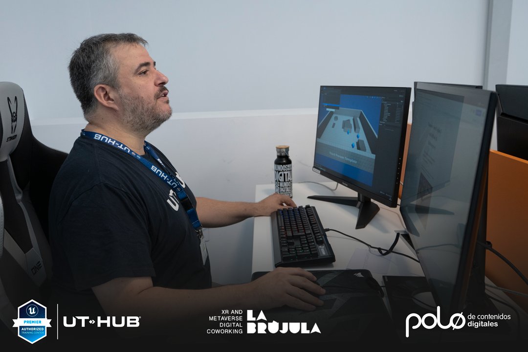 UTHUBformacion's tweet photo. ¡Ding dong! 🔔
Hoy nuestro director de formación @javierue4 ha estado formando a los alumnos de @LaBrujulaXR con la MASTERCLASS de Retargeting de Animación Unreal Engine en @PoloDigitalMLG 👏👏
 #Formación #Malaga #UnrealEngine #RETARGETING #GAMEDEV https://t.co/JdjEwkcALC