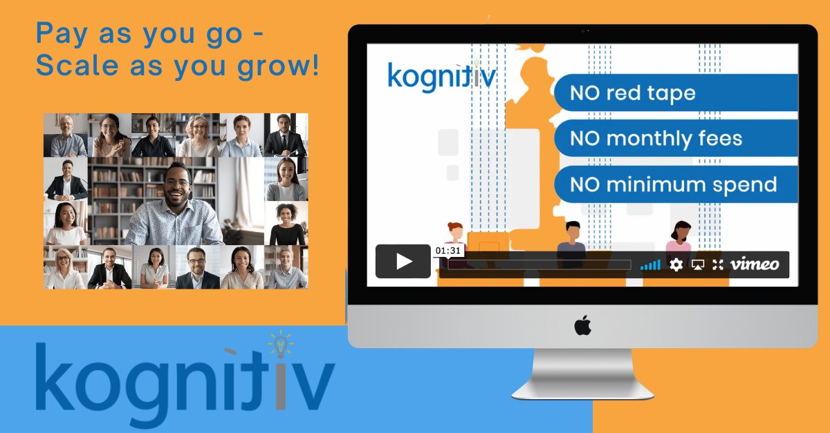 Pay as you go, scale as you grow!

We make using Workday easier - We can build it, fix it, and support it with industry leading quality.

Get ten free hours here: kognitivinc.com

#workday #workdayfinancials #companyculture #schedulingautomation #talentaquisition