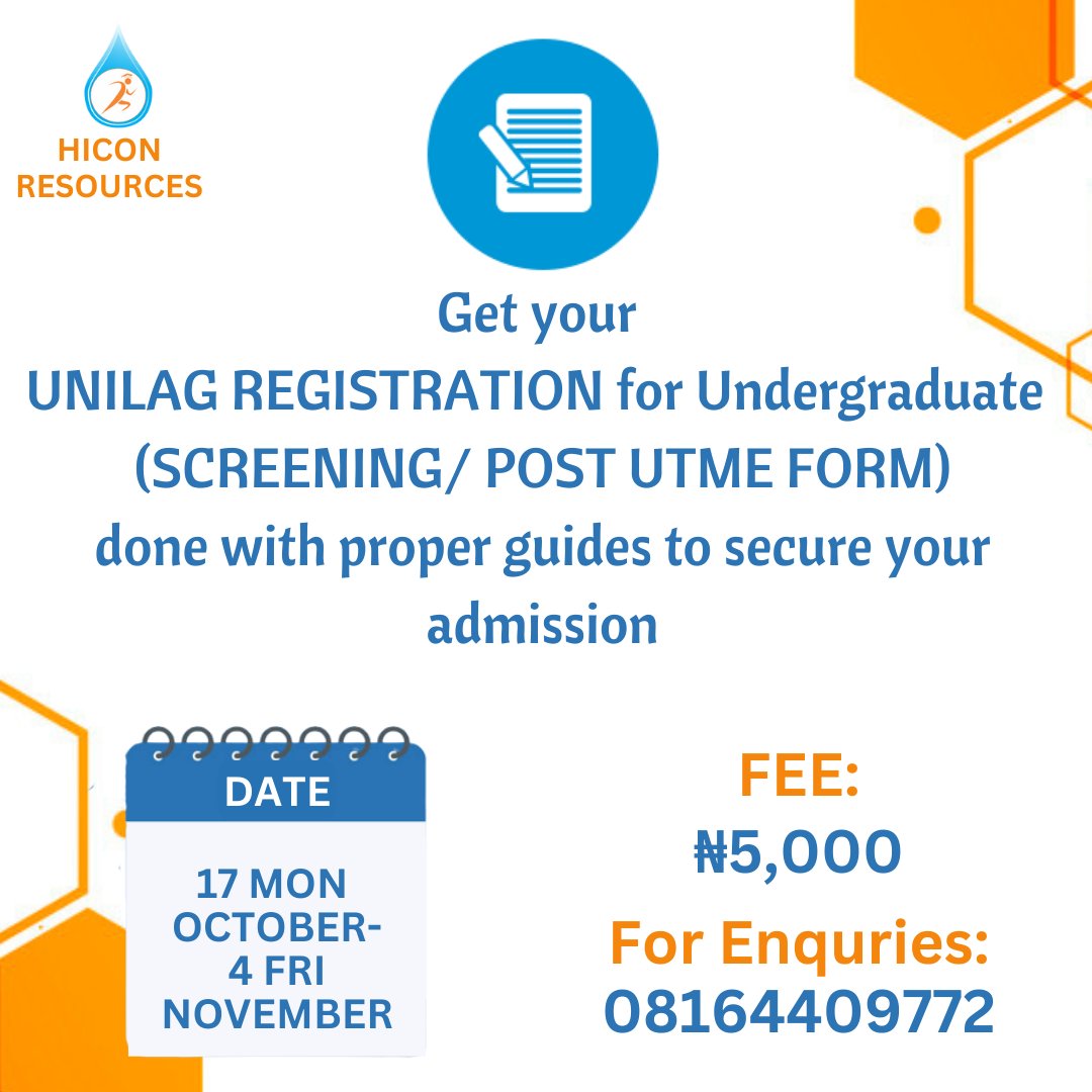 HiconResources1's tweet photo. Register for UNILAG undergraduate programme https://t.co/ELy8Up1UBB