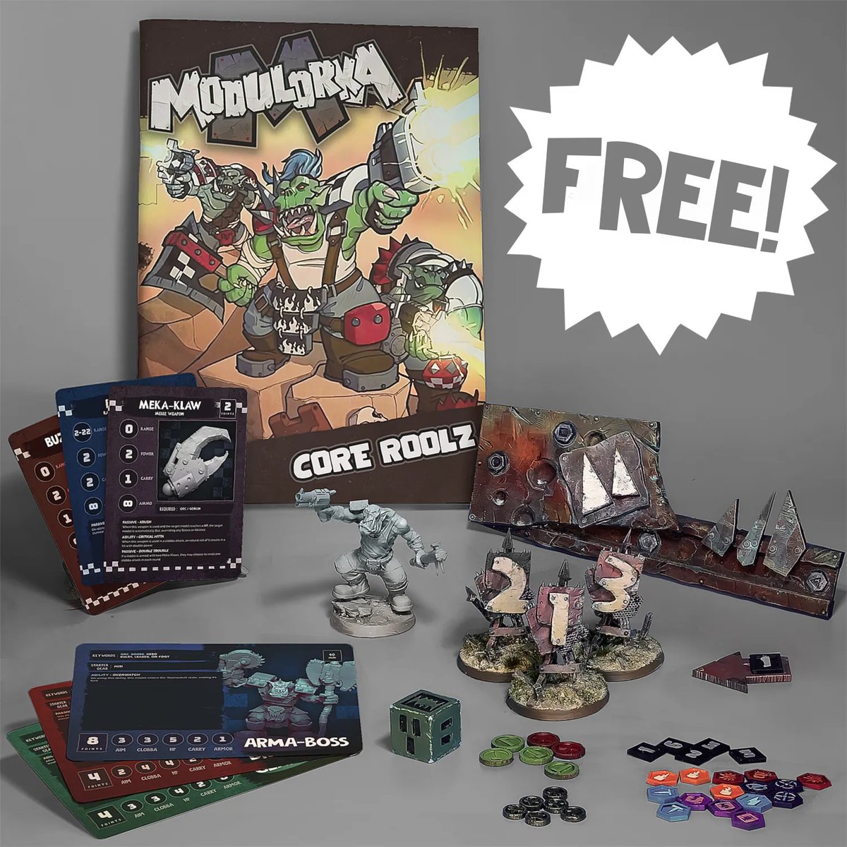 Want to dive into a FREE Ork Vs Ork wargame? Check out Mr Modulorka #Modulorka who has put together an awesome set of rules alongside STL files for those wanting a taste of the ol' Gorkamorka on the tabletop with a modern twist ow.ly/jq8c50L1PbJ