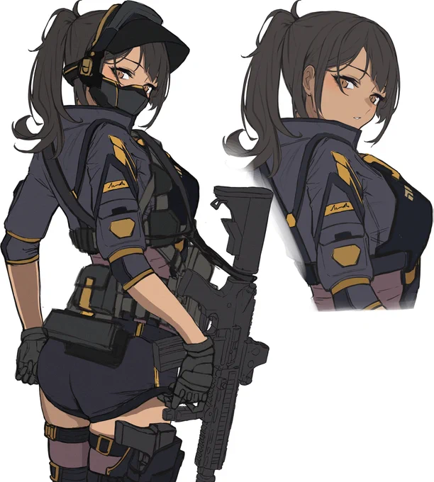 久しぶりの創作、褐色キャラとかも良いなぁ大体こんな感じの装備が描きたいなぁっと思ってラフまでは描けるけど,そっから先が詰め切れない...(装備も練習しよう)#イラスト練習#創作 