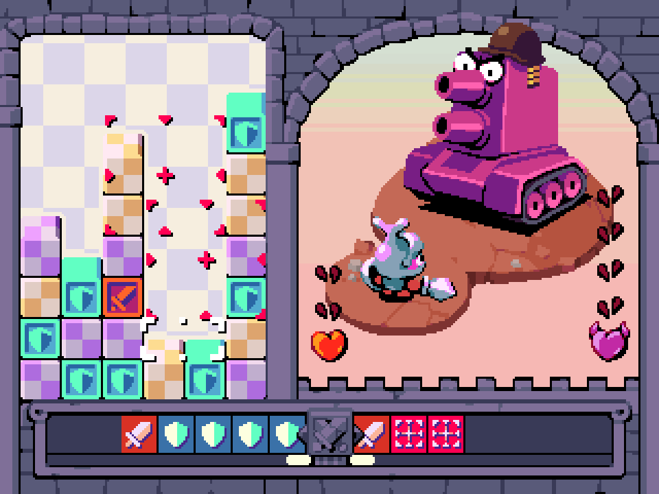 itchio's tweet photo. Swapwood Quest R: Combo your enemies and match enough tiles to protect against opposing blows, but make haste, You only have 10 seconds to prepare before your turn ends! #LD51

https://t.co/2VBP5C5A41 https://t.co/DbAJq5D2Yx