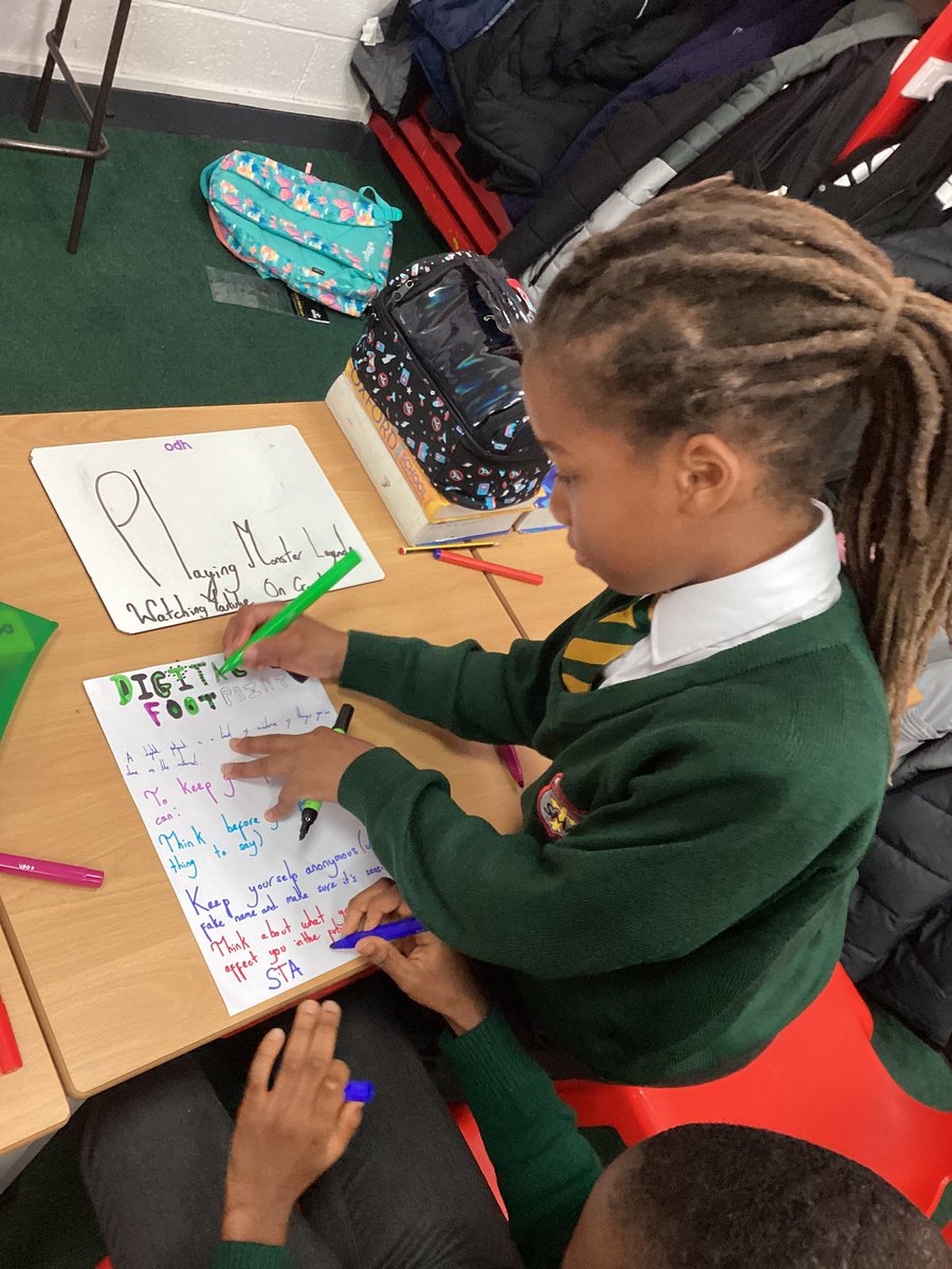 SMA_Year6's tweet photo. We are enjoying a busy day of Unplugged Computing! We have thought about our Digital Footprints and investigating what our very complicated school network might look like on paper! #unplugged #computationalthinkers https://t.co/a1urKGlMsl