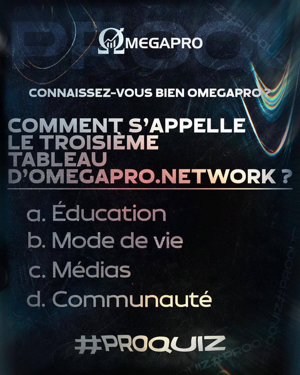 _OmegaPro's tweet photo. 🤔#ProQuiz - Here comes the new quiz question. Write your answers in the comment section below. ⬇️
💡Hint - Look for the correct answer on our website.
https://t.co/C1eeoJX2vo 👨🏻💻👨🏻💻
#omegapro https://t.co/QS8MksqygS