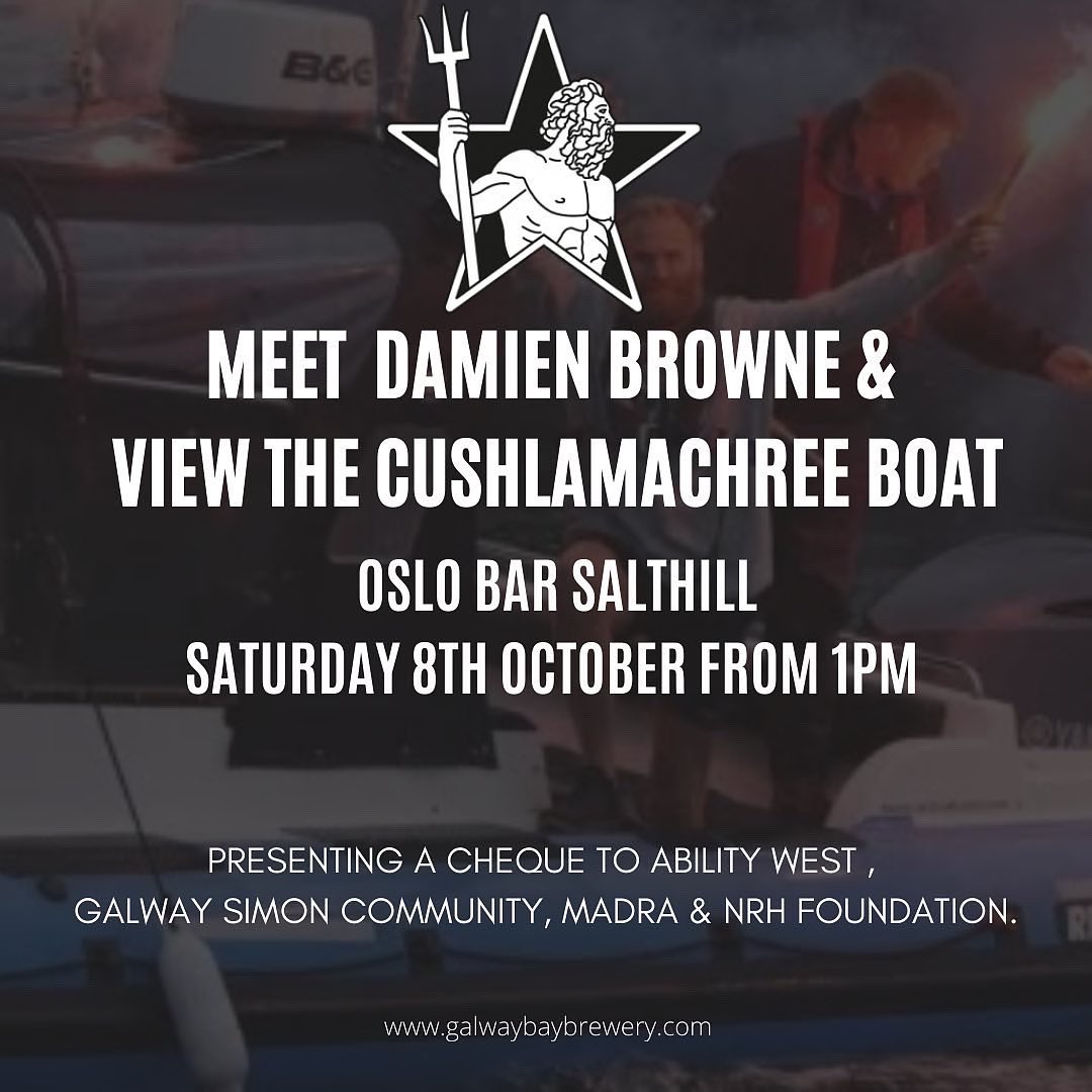 Oslogalway's tweet photo. π¨MEET DAMIEN BROWNE & VIEW THE CUSHLAMACHREE BOAT π¨
We will be presenting the @ProjectEmpower9 cheque to the four incredible charities.
@abilitywest
@galwaysimon
@MADRADogRescue
National Rehabilitation Centre
#damienbrowne #oslobar #salthill #empower22 https://t.co/T2M7eo4ppx