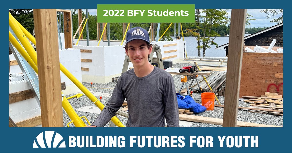#BFYStudents // It's hard to believe that fall is already here — 200 hours working on a construction site can make the time fly! Our students picked up valuable experience and knowledge from our host employers like Glass Brothers, who Joshua (pictured) worked with this summer.