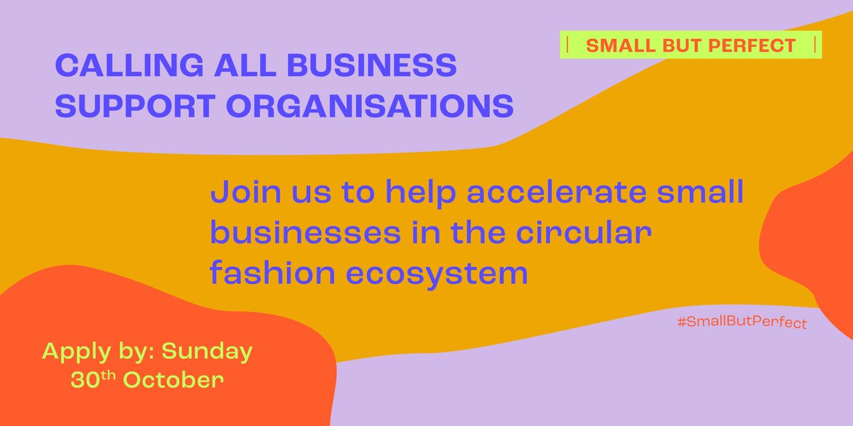 ♻️ There's still time to join the #SmallButPerfect call for accelerators! Until 30th October 2022 (midnight, CEST), Business Support Organisations from EU member states and COSME countries are welcome to apply for a 2000 euro grant. Find out more at small-but-perfect.com. 🔗