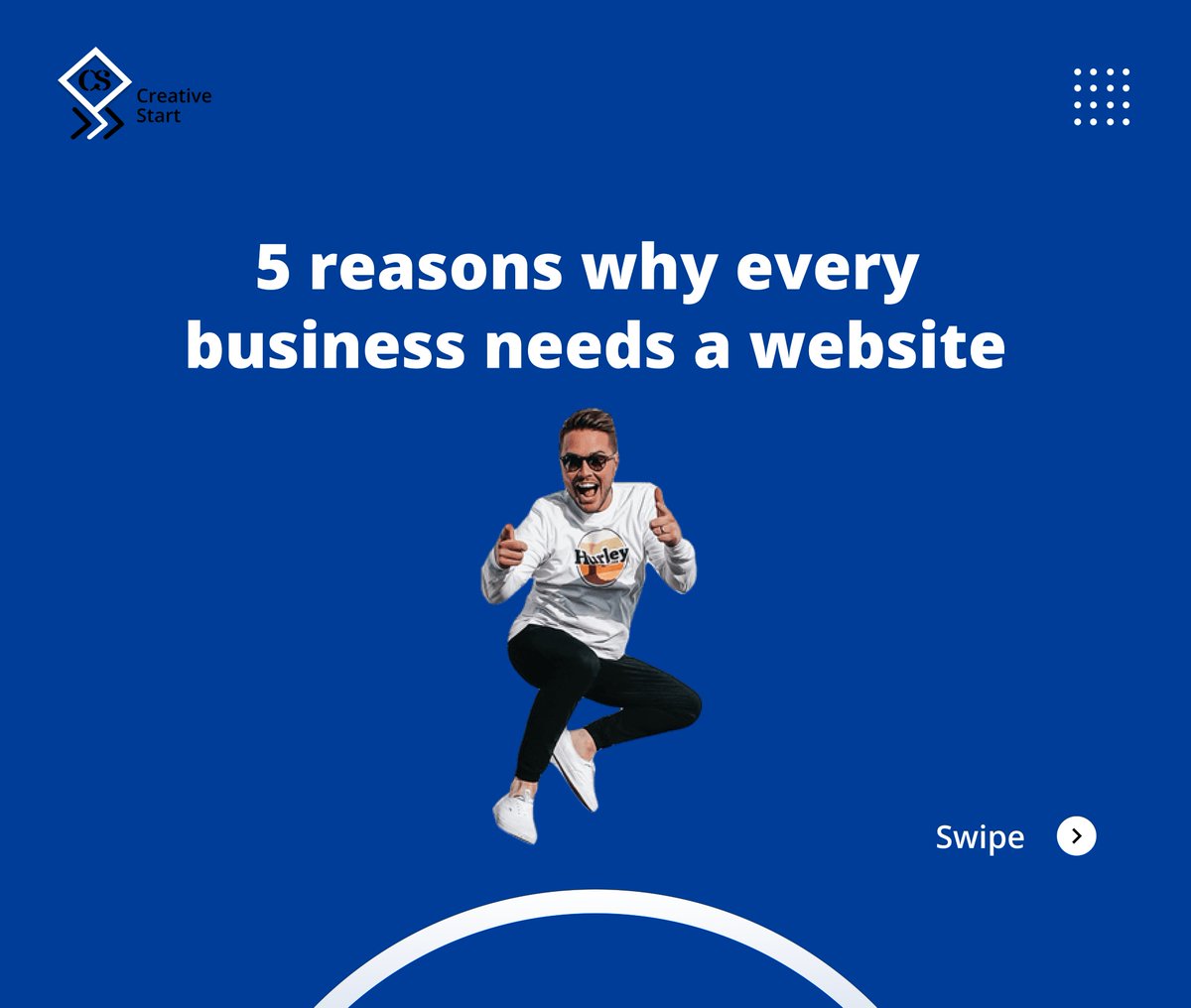 CreativeStart3's tweet photo. Follow this thread for the five reasons you need a website. #facts #creative #webdesign #websites #business #motivation #trend #building #startup https://t.co/IaOQctNuP5