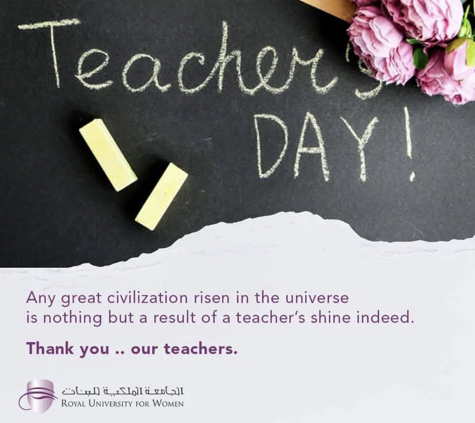 RUWBahrain's tweet photo. To All Teachers around the world. Thank you 💗💗
نتقدم بجزيل الشكر والعرفان لجميع المعلمين والمعلمات حول العالم. ممتنين لعطائكم 💗💗
#ruw #TeachersDay2022 https://t.co/Vi5fWExIAC