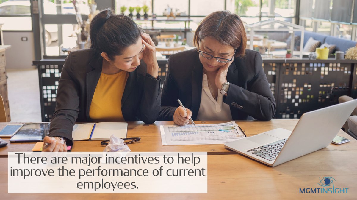 MGMTinsightLLC's tweet photo. When you notice an employee isn’t putting in the effort, the process of disciplining, firing, and then replacing them can be difficult and expensive. There are real incentives to help improve the performance of the good people you have.  #HR

Read more: https://t.co/tJ9UYIuMil https://t.co/0uYiIkIgDD