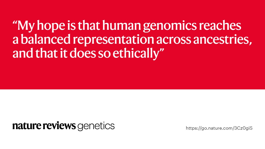 NatureRevGenet's tweet photo. María Ávila-Arcos discusses a paper on a medically relevant genetic variant that was found exclusively in Indigenous populations from the Americas. She describes how this work served as inspiration for the inclusion of more diverse populations in the 1000 Genomes Project. https://t.co/zwL3Nv7l7P