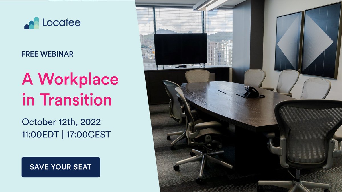 LocateeCH's tweet photo. Are empathy and agility the keys for success in a post-Covid workplace? 

Join our free webinar to discover how 50 North American real estate, workplace, and facilities management executives are adapting in these uncertain times.

Register here: https://t.co/iFit74grNP https://t.co/M6egw5ucAo