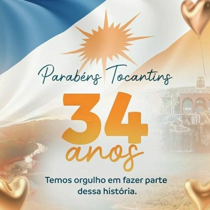 FalcaodeFranca's tweet photo. Parabéns meu Tocantins, estamos por aqui desde que era o Norte de Goi��s e com muito Orgulho. https://t.co/vtckTsXqb4