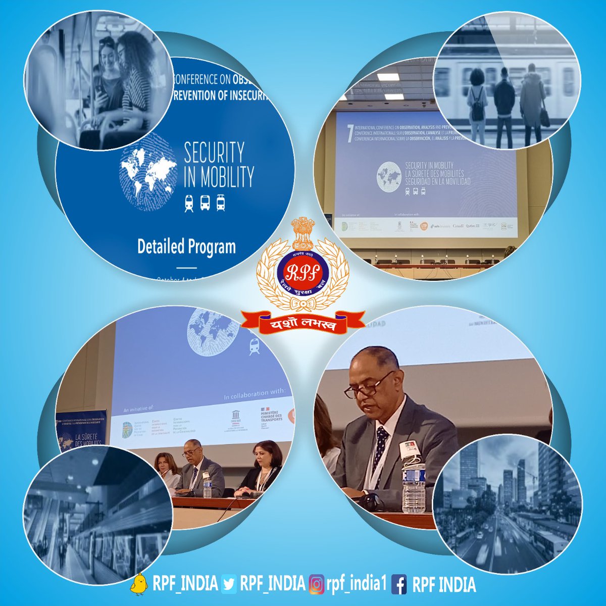 RPF_INDIA's tweet image. &quot;Realtime data exchange &amp;amp; cooperation among stakeholders needed for security in mobility&quot; DG @RPF_INDIA Shri.Sanjay Chander, Chairman of @uic security platform addressed 7th International Conference on Observation, Analysis &amp;amp; Prevention of Insecurity by @ICPC_CIPC in Paris today.