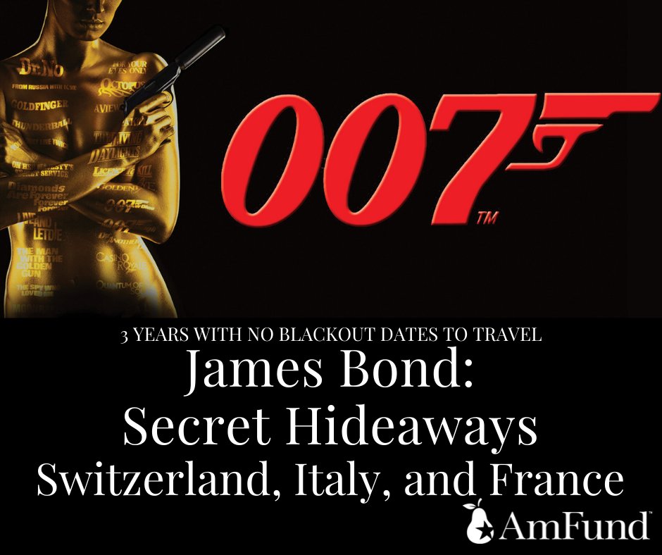 Global James Bond Day! Sharing the super James Bond Trip for TWO on auction at Blue Gene Bash. Sip martinis during 9-days of fun to Switzerland, France &amp; Italy - Europe 007 style. Video details the trip to Bond's hideaways. youtu.be/HDZBEmxgnak
Join us! hcb2.org/blue-gene-ball/