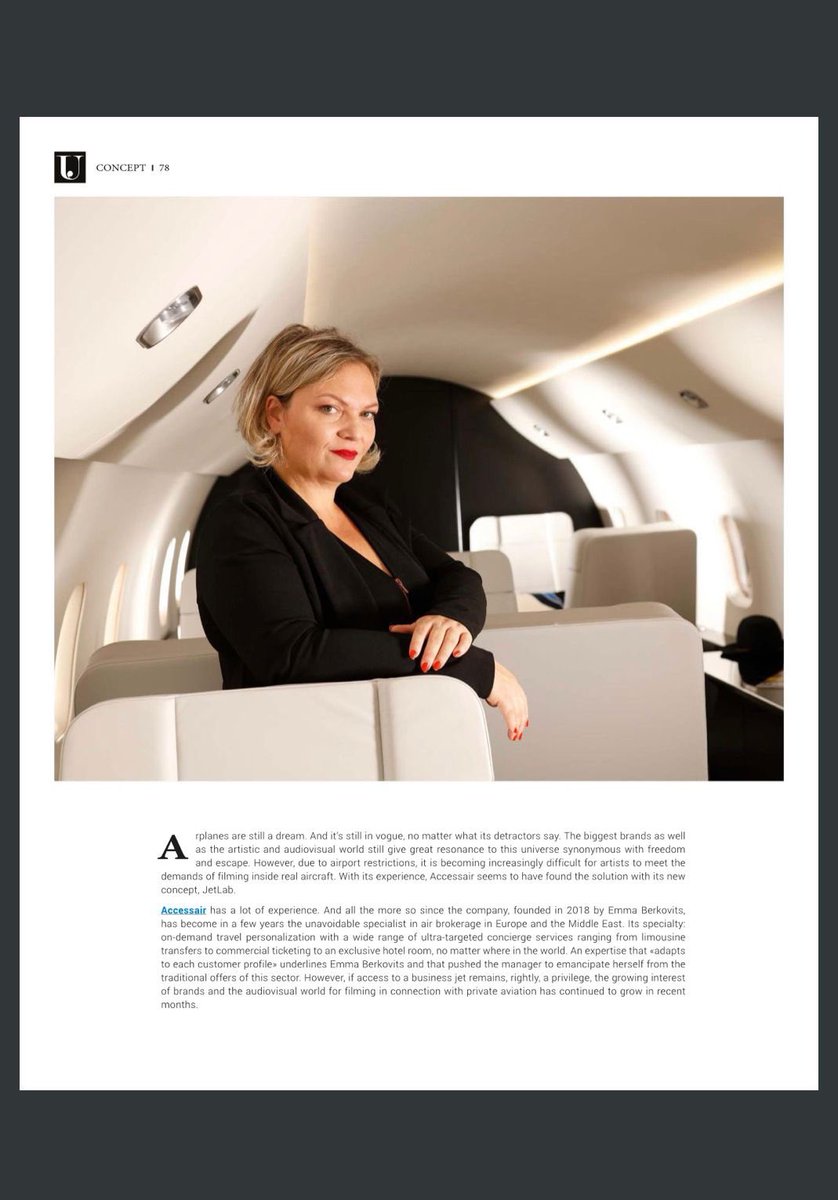 AgenceOzelys's tweet photo. 📰☕️ #LaPresseDuJour
@Ultimate_Jet consacre un grand article à @AccessairAir et son #JetLab, réplique échelle 1 de #JetPrivé dédiée aux pros de la photo, du cinéma, de la formation et de l’événementiel.
🤓 Mag en ligne : https://t.co/iVyXa0Lyzl
#RP #bizav #shooting https://t.co/oB7kYF5Kes