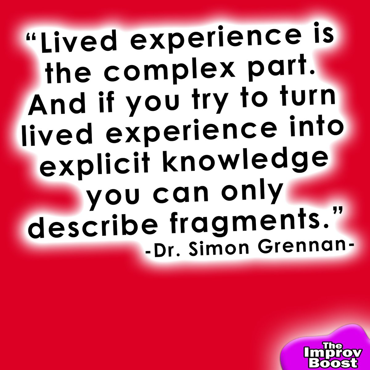 BoostImprov's tweet photo. This is why having hobbies and activities outside of improv, enrich your improv scenes. 
#improvphd

For more about Dr. Grennan
https://t.co/8w9B1gvk9W https://t.co/BMWSw2skaO