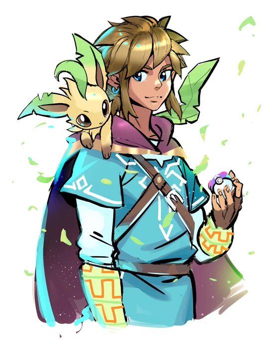 Link and Zelda if they had Pokemon 