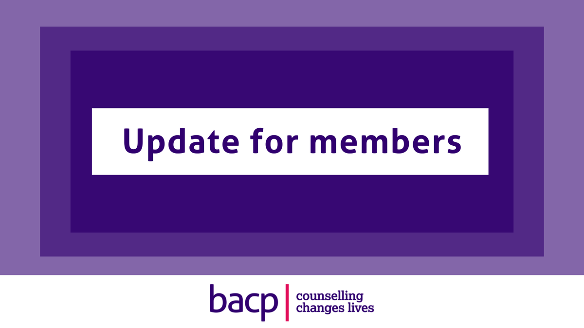 BACP's tweet photo. 📢 UPDATE FOR MEMBERS

We've an important update for all members about our CEO Hadyn Williams 🔗 https://t.co/7LJ2zaZ8TG https://t.co/vEM0zKxPGX