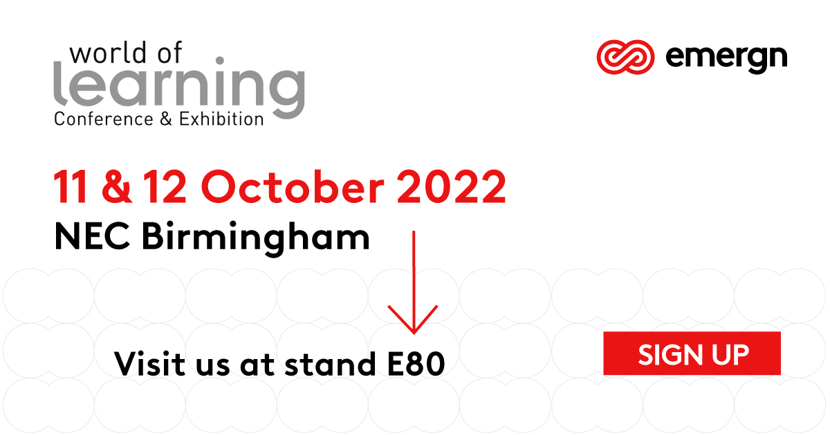 emergn's tweet photo. We'll be exhibiting at the World of Learning Conference next week, 11 &amp; 12 October, in Birmingham, UK. Emergn will be at stand E80 - we'd love to connect! Sign up here: https://t.co/n2hJAHl2RK @Learn_EventsUK #WOL22 https://t.co/WLslHp91HJ