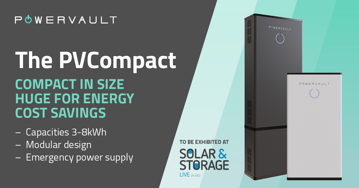 One week to go until we unveil PVCompact at Solar &amp; Storage Live UK - stand A43. Be the first to see how our latest residential storage solution will help users take the next step towards the renewable energy future. Register now. 🎫secure.terrapinn.com/V5/step1.aspx?…