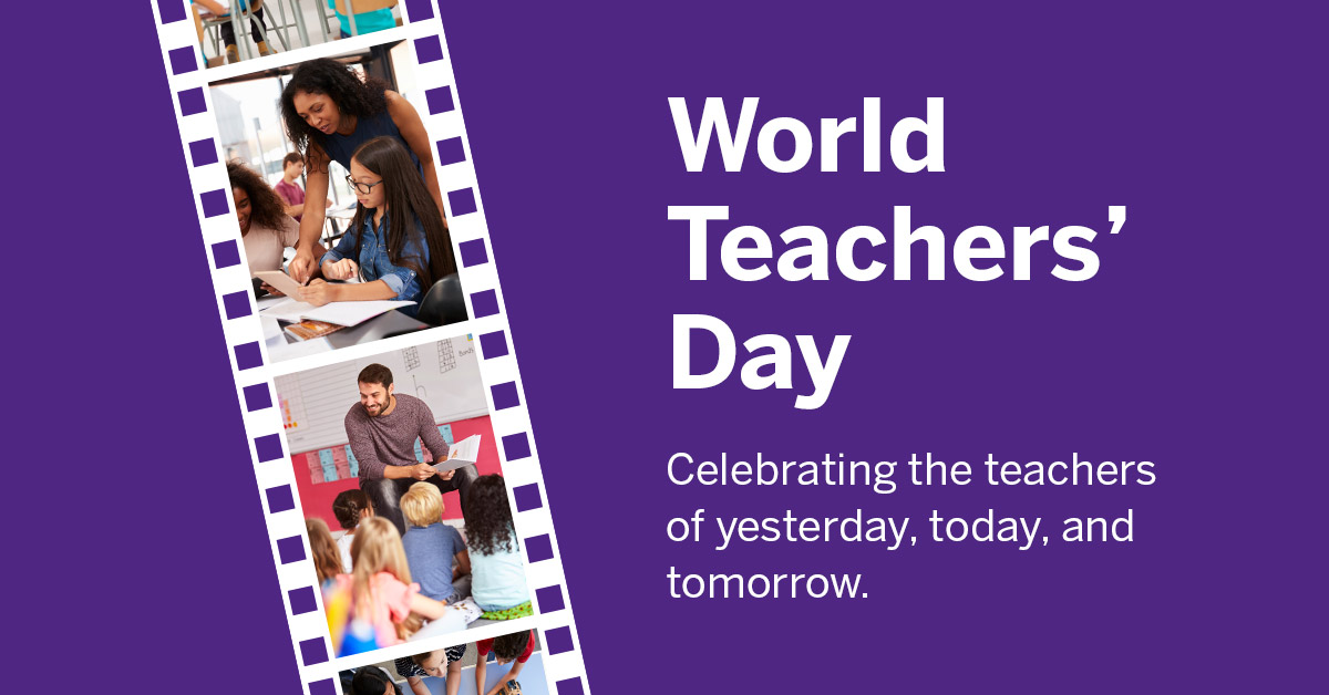 On #WorldTeachersDay, we honour the contributions that teachers make to education and their important role in developing students. As we celebrate the teachers of yesterday, today, and tomorrow, share with #WesternUWorldTeachersDay how a teacher positively influenced your life.