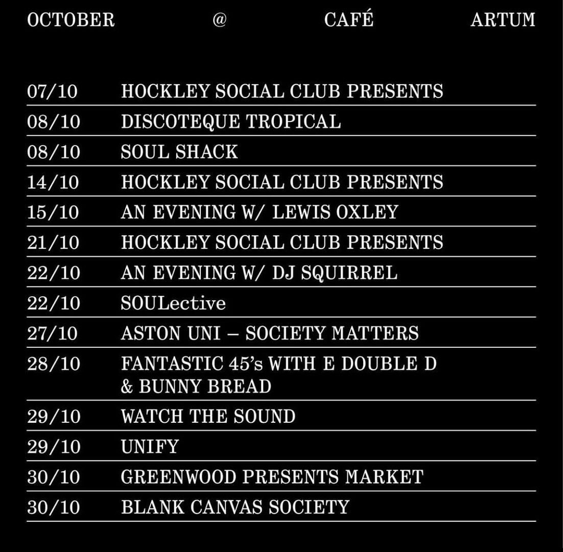 i_mantus's tweet photo. October in @cafeartum (inside @HockleySocialCl)
29th Oct 5pm to 8pm Watch The SOUND w/ @psykhomantus
#NuJazz #BrokenBeat #Electronica #HipHop #Soulful #Beats #MusicVideos #Vinyl #Art #WatchTheSOUND #Psykhomantus #CafeArtum #HockleySocialClub #Birmingham #Uk https://t.co/4j4CxX2AoB