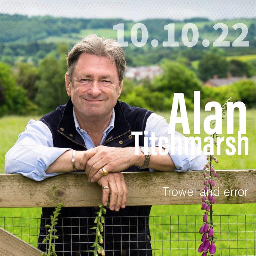 Next Monday! Alan Titchmarsh joins us to take us through his life as an apprentice to one of Britain's most cherished gardeners. We encourage booking for this one, see you there!! kmis.eventbrite.com