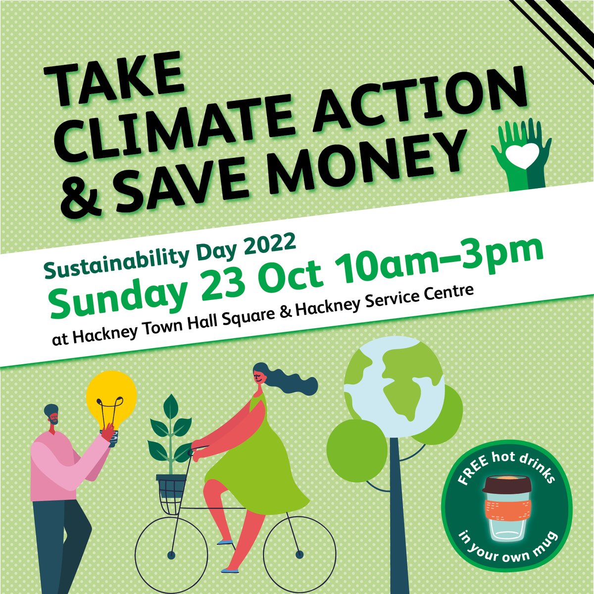 📣 Hackney Sustainability Day  - Celebrate sustainable living, take climate action and save money🎋🍃🌱

There is a range of workshops, stalls, demos, activities and more! 

✨💥 The event is free to attend and open to all 

🌾♻️ Just pop by! 

hackney.gov.uk/reduce-reuse-a…