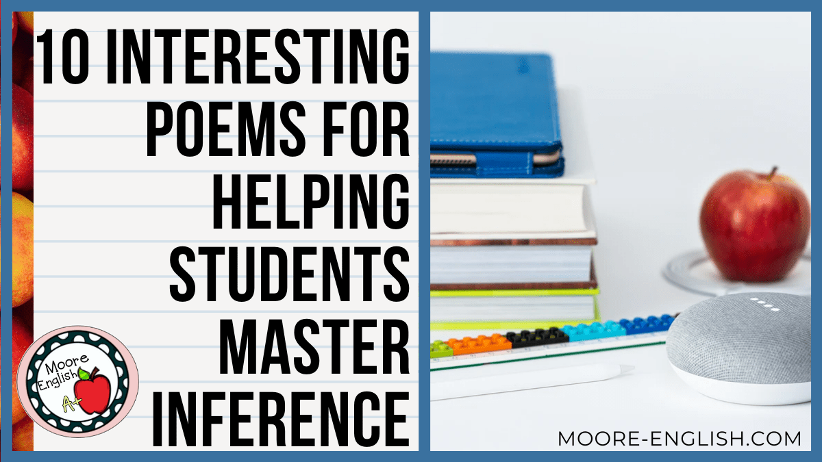 Poetry is a great way to help students practice inference because so much of poetry lives between the lines.

bit.ly/3M3p5Xw via <a href="/MooreEnglish1/">Moore English</a>
#ela #poetry #teachertwitter #engchat
