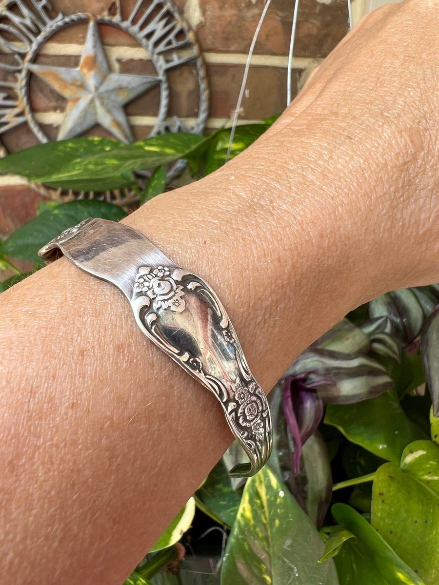 Excited to share this item from my #etsy shop: WM Rogers Silverware Cuff Bracelet Size 6 3/4 #silverwarecuffbracelets #silverwarejewelry etsy.me/3rwFlH3