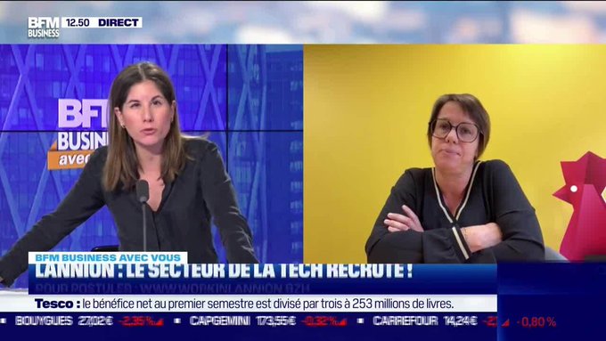 [LA PRESSE EN PARLE] Ce midi sur BFM Business Estelle Keraval a présenté la dynamique #WORKinLannion et les opportunités de carrières dans la #tech #industrie à Lannion
📺 A voir ou revoir 👉bit.ly/3yh575X
Les offres présentées et + sur workinlannion.bzh
<a href="/AggloLTC/">Agglo_LannionTregor</a>