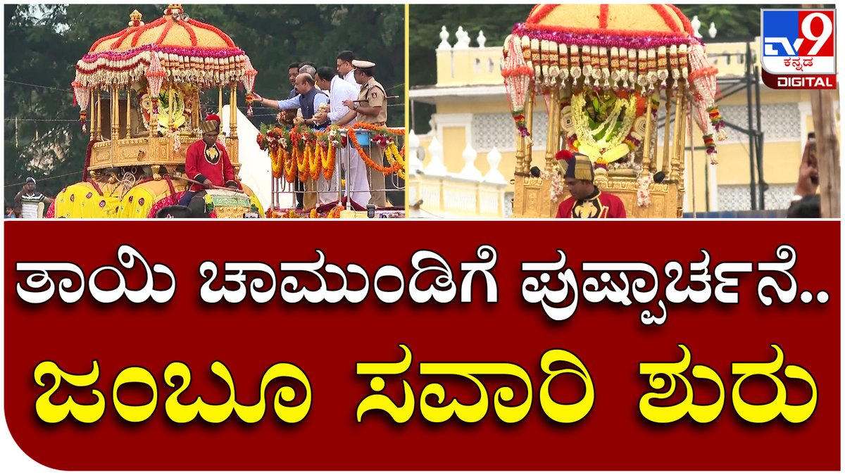 tv9kannada's tweet photo. Jamboo Savari: ವಿಶ್ವವಿಖ್ಯಾತ ಜಂಬೂ ಸವಾರಿಗೆ ಸಿಎಂ ಬೊಮ್ಮಾಯಿ ಚಾಲನೆ | Tv9 Kannada

Video Link►https://t.co/XP7SNLNE03

#Dasara #Savari #Jamboo #Yuvadasara #MysuruDasara #Pramodadevi https://t.co/XOxH3ACD60