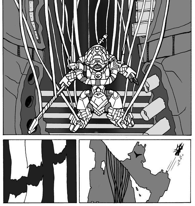 さんまる雰囲気マンガ
『森林戦』起承転結の転①
このシーン描きたかったオブザイヤー。
#まめきょうコレクション 