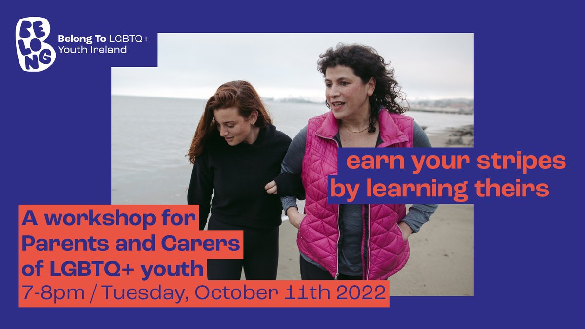 ChildRightsIRL's tweet photo. October 11th is National Coming Out Day. To mark this day, @Belong_To is hosting a free online Workshop for Parents and Carers of LGBTQ+ young people.

To join the event, visit https://t.co/YNYbrAxyet https://t.co/TvKqyh2EyQ