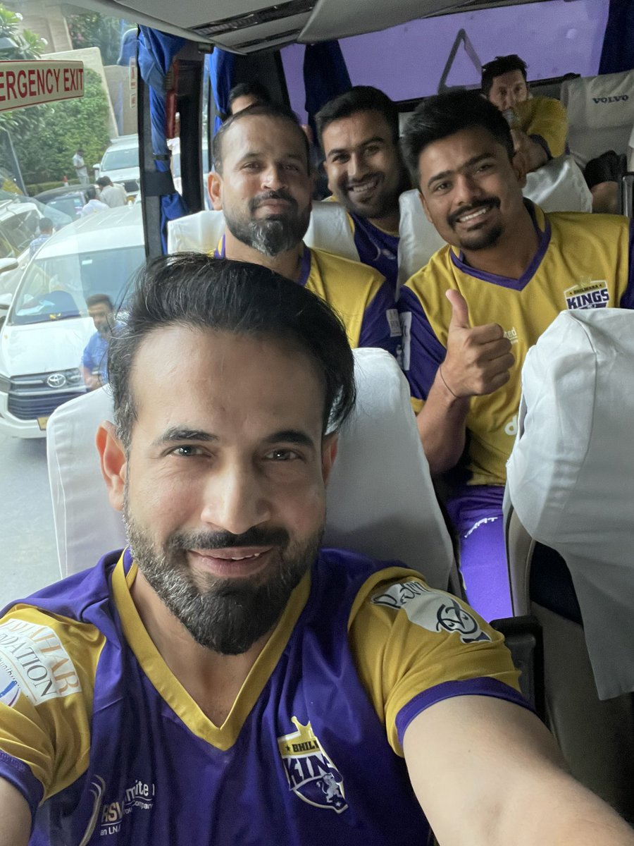 IrfanPathan's tweet photo. Big day today. Let’s go @Bhilwarakings @llct20 @iamyusufpathan @KariaJesal @timbresnan @rij79 https://t.co/IqgipqR0Sy