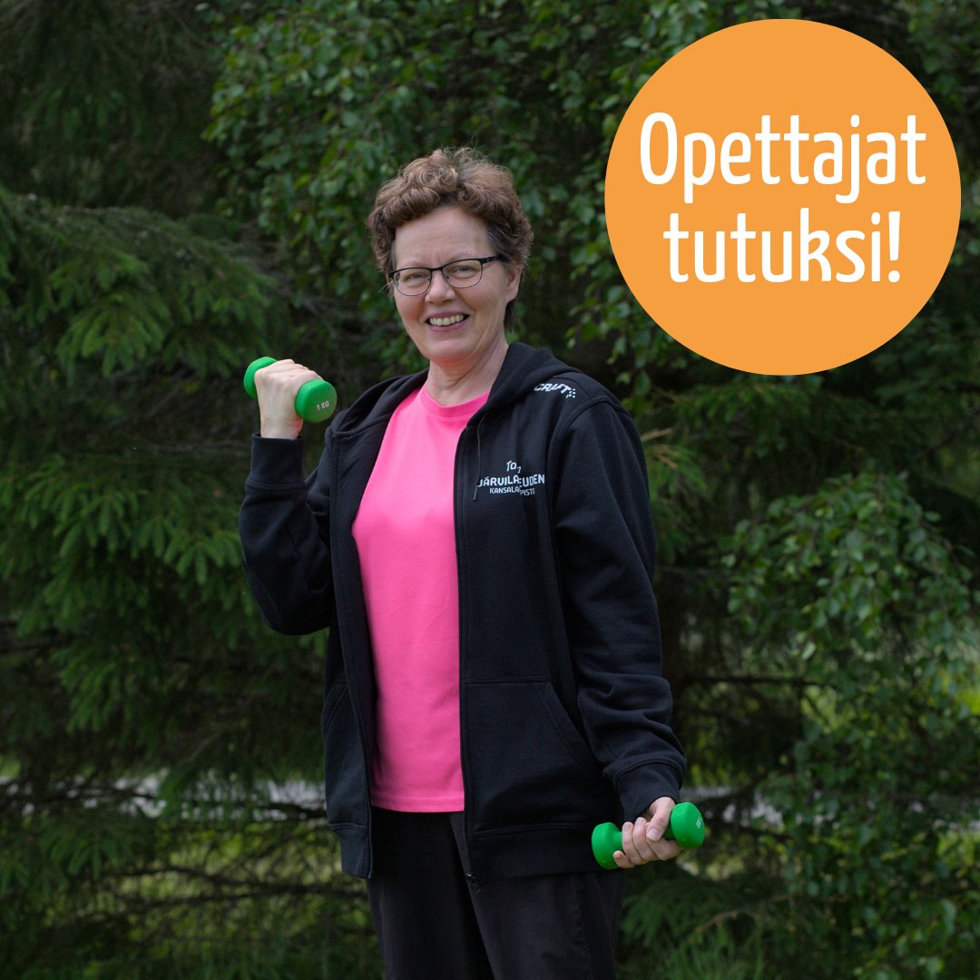 jarvilakeuden's tweet photo. Hyvää kansainvälistä opettajien päivää! Tarja Fagerholm opettaa Järvilakeuden kansalaisopistossa vuosien kokemuksella liikunta- ja elämäntapamuutoskursseja. Lue lisää: https://t.co/Tz8bdi25WE
 #järvilakeus #järvilakeudenkansalaisopisto #löydäelämäsiuusikurssi #kansalaisopistot https://t.co/J6g8RySO3x