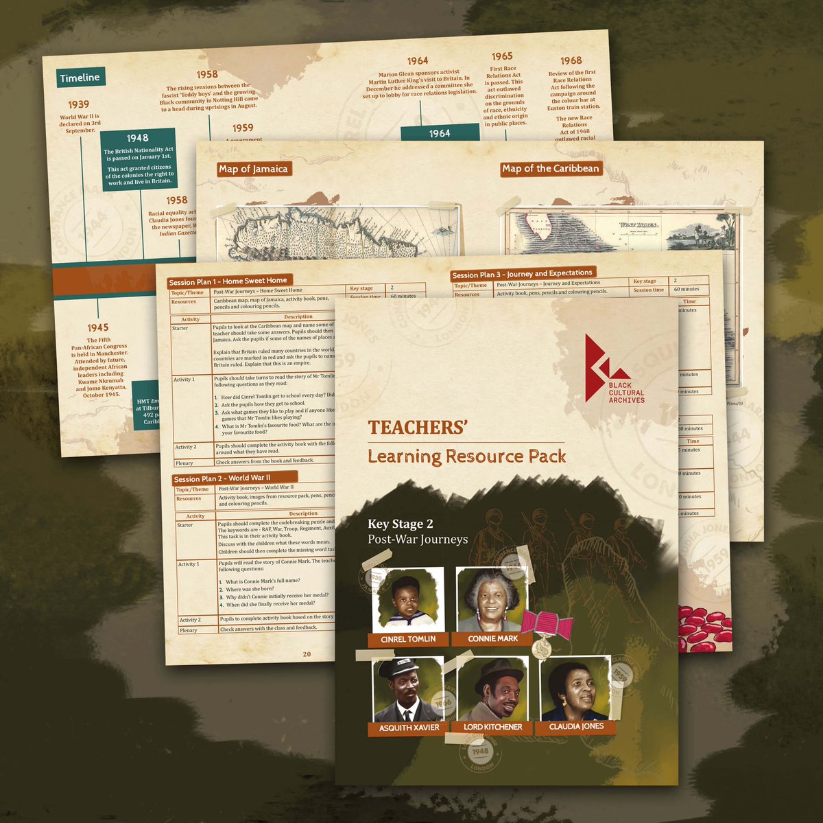 colourheroes's tweet photo. The 5th October is #WorldTeachersDay. We are often asked create a teachers resource alongside our children’s activity books and trails, here is a sample we created for #BlackCulturalArchives, hand illustrated and designed by our studio team. https://t.co/5jo2KQwAVJ