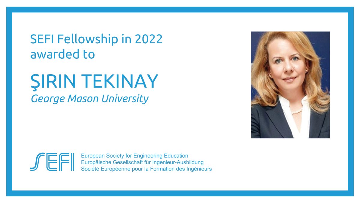 SEFI_HQ's tweet photo. Due to her meritorious service to engineering education, Professor Şirin Tekinay was awarded with the SEFI Fellowship Award 2022👏👏👏! •Read our article → https://t.co/cuPhpgOoRU https://t.co/RBOvCgxqzD