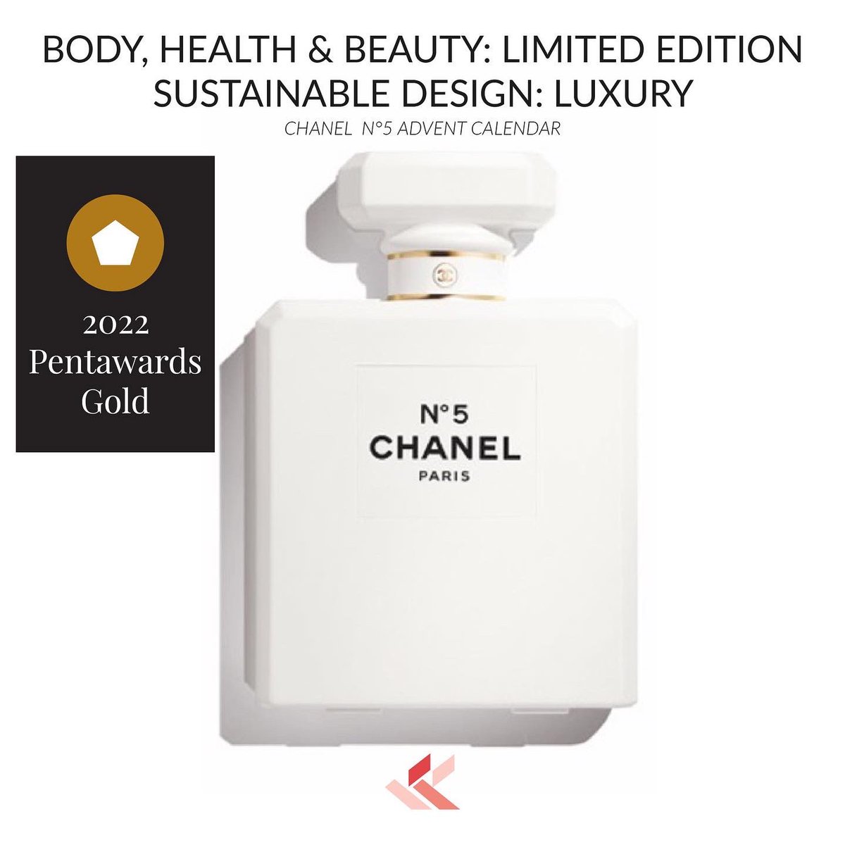 KnollPackaging's tweet photo. Thrilled to announce the Chanel Knoll Advent Calendar has won 2 Gold @PENTAWARDS for its design and use of Knoll Ecoform molded pulp: https://t.co/56N3xExWqY https://t.co/02MSWnKGi0