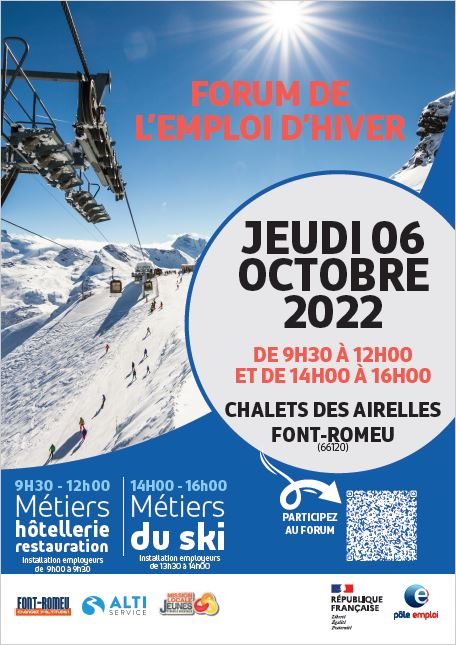 RDV demain matin au chalet des Airelles à Font-Romeu, je vous accueillerais avec plaisir avec mon équipe- les emplois d'hiver, c'est demain que ça se joue et que ça se gagne... venez nombreux 👍