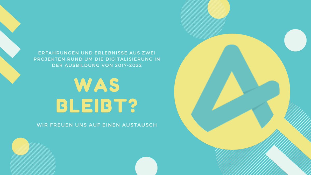 LiebertTilman's tweet photo. Was bleibt? 

Beim letzten "Ausbilderstammtisch 4.0" am 
📅 3.11.
🕑 14 Uhr
schauen wir uns gemeinsam an, was aus unserem Projekt für die #Zukunft erhalten wird.

Seien Sie mit dabei. Wenn möglich in Präsenz sonst online. - Jetzt anmelden!

#Ausbildung40 
https://t.co/SWgn9C74NF https://t.co/iTPioeUwJS