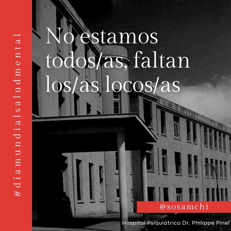 sosamchi's tweet photo. Los hospitales psiquiátricos representan el fracaso del modelo asilar que vulnera los #derechoshumanos bajo un imperativo terapéutico. Chile debe avanzar hacia la #desinstitucionalización desarrollando sistemas de atención en salud mental basados en la #comunidad https://t.co/YTcUN0kKZA